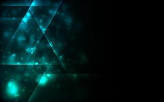 Dark blue glowing bokeh background with neon lines vector