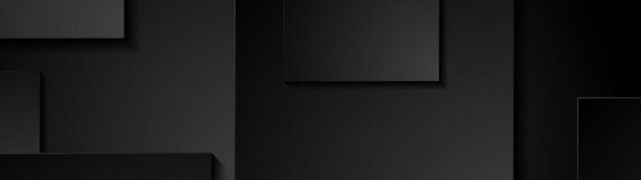 Minimal black squares abstract geometric background vector