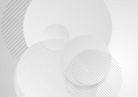 Grey white geometric tech abstract minimal background vector