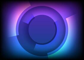Hi-tech abstract futuristic background with circles vector