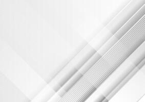 Grey white geometric tech abstract minimal background vector
