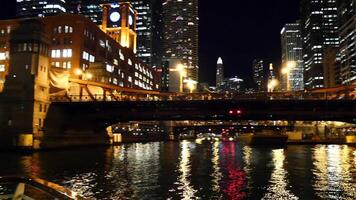 Downtown Chicago, IL, USA filmed sailing down the Chicago River video