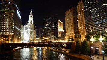 Downtown Chicago, IL, USA filmed sailing down the Chicago River video