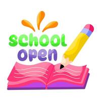 Modern design icon of school open vector