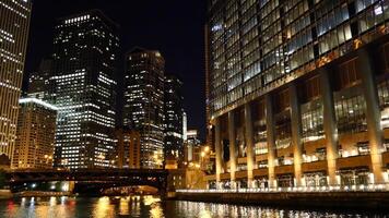 Downtown Chicago, IL, USA filmed sailing down the Chicago River video