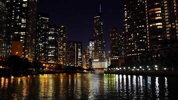 Downtown Chicago, IL, USA filmed sailing down the Chicago River video