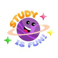 Modern design icon of study is fun vector