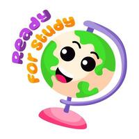 Modern style icon of table globe vector