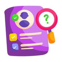 Modern design sticker of search cv vector