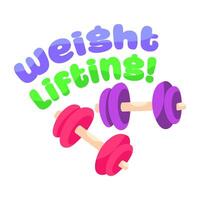 A trendy design of dumbbells vector