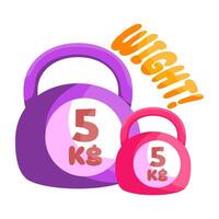 A trendy design of kettlebell vector