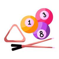 A trendy design of billiard game vector