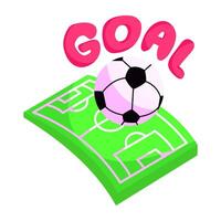 Modern design sticker of football vector