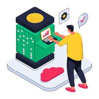 Modern design illustration of data center vector