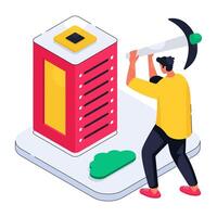 An illustration design of data mining vector