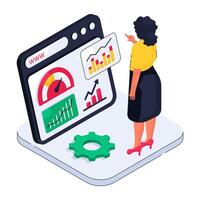A beautiful design illustration of web Speed test vector