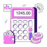 A beautiful design Illustration of money calculation vector