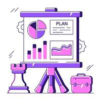 Premium design illustration of business presentation vector