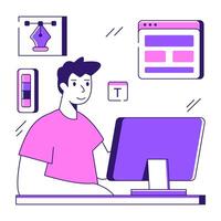 Premium download illustration of programmer vector
