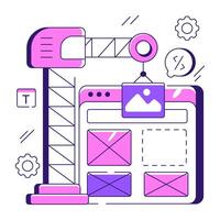 A unique design of website under construction vector
