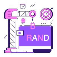 A flat design illustration of rand marketing vector