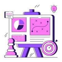 An illustration design of strategy Presentation vector