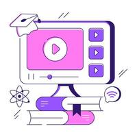 A colored design illustration of tutorial vector