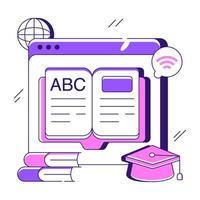 Creative design illustration of web book vector