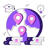 Creative design illustration of global Location vector