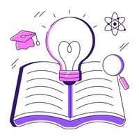 An illustration design of creative book vector