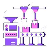 A unique design icon of automated production line vector