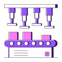 Conceptual flat design icon of robot packaging vector