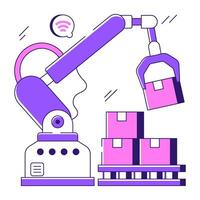 Trendy design icon of robot picking vector