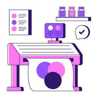 An icon design of designer workplace vector