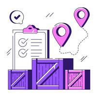 Perfect design illustration of logistic list vector