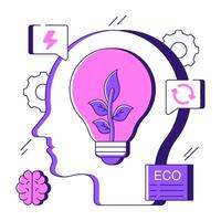 Perfect design illustration of eco idea vector