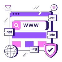 An illustration design of web domains vector