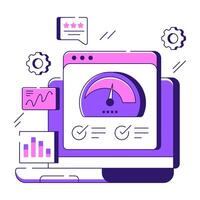 Modern design illustration of web speed optimization vector