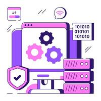 A unique design illustration of web setting vector