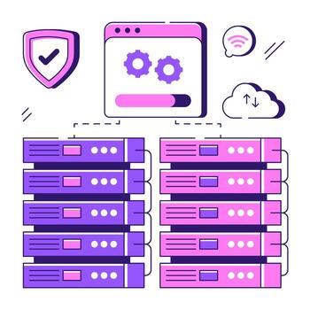 un único diseño ilustración de web ajuste vector