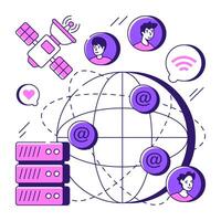 An illustration design of global team isolated on white background vector