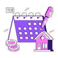Modern design illustration of calendar vector