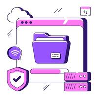 A unique design illustration of online folder vector