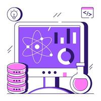 An illustration design of data science vector
