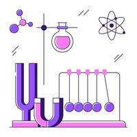 An editable design illustration of chemical flask, experiment vector