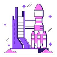 A flat design of space shuttle vector