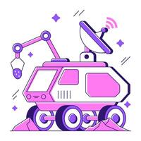 A unique design illustration of space rover vector