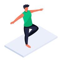 Trendy design illustration of yoga vector