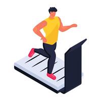 Conceptual isometric design illustration of runner vector