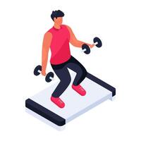 An illustration design of weightlifting vector